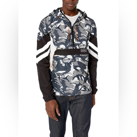 Superdry Men's Jared Overhead Pullover Jacket Size M - Picture 2 of 6